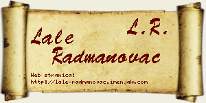 Lale Radmanovac vizit kartica